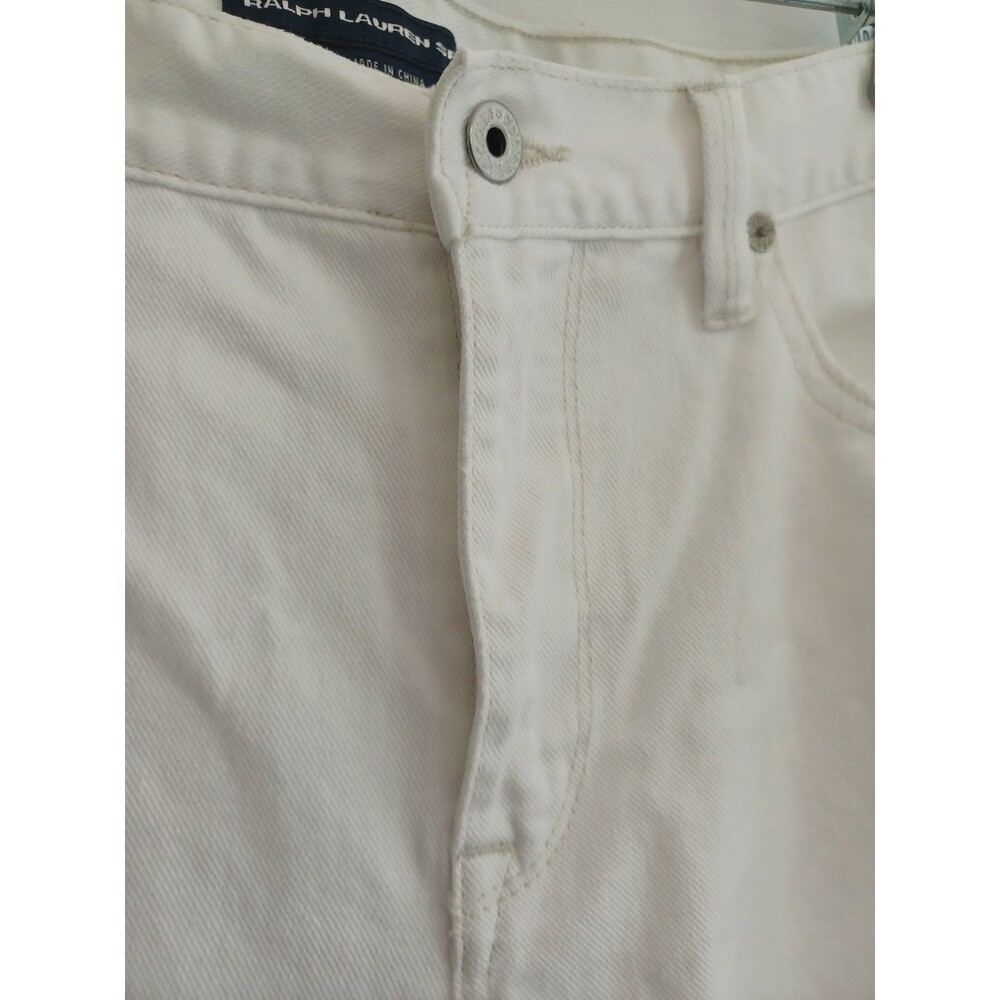 Ralph Lauren Sport white denim jeans womens 31 straight leg stretch classic beac - Picture 3 of 9